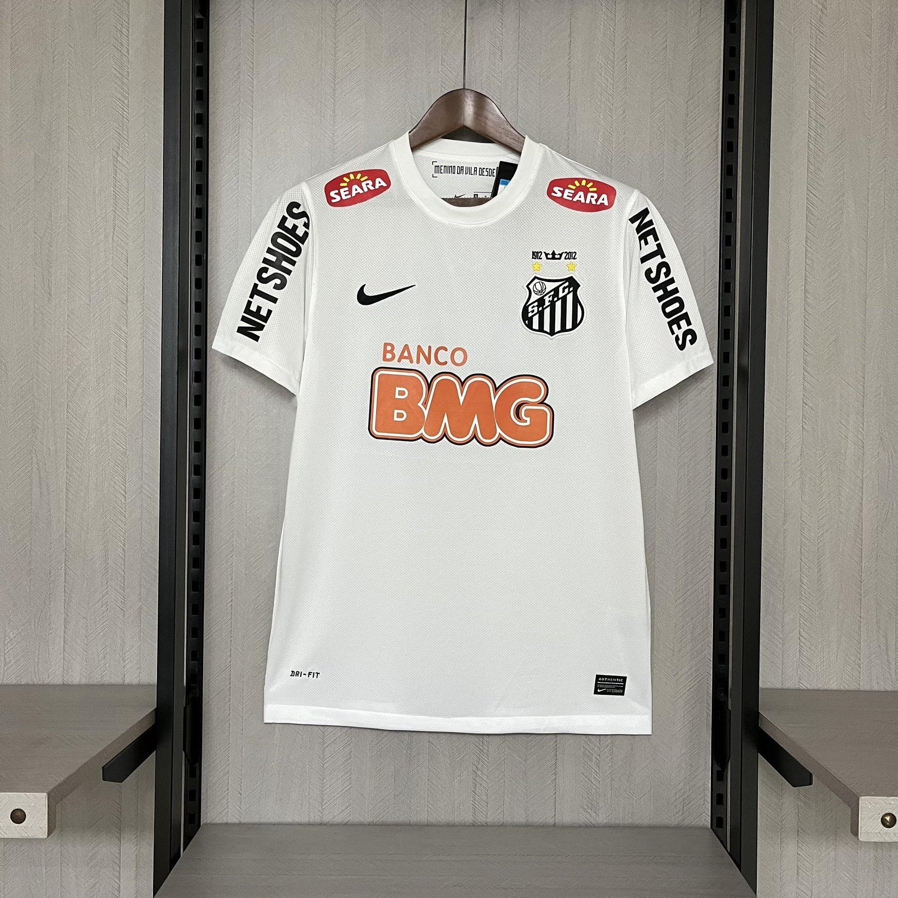 Camisa Santos Nike Titular 2012/13 - Versão Retrô Branca Neymar Jr