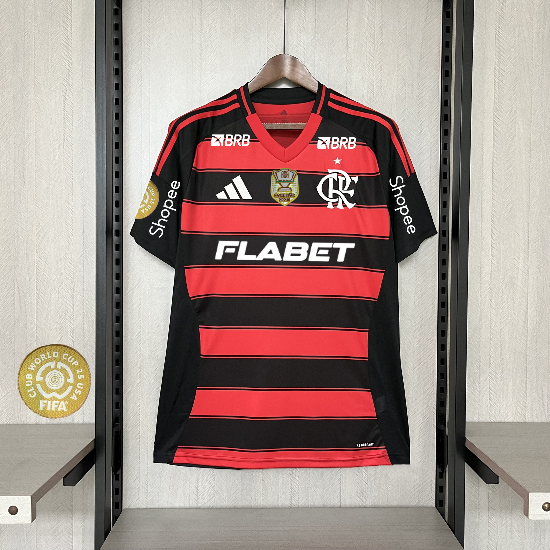 Camisa Flamengo Titular 25/26 - Vermelha e Preta