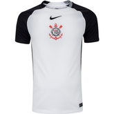Camisa Corinthians Titular 25/26 - Branco e Preto