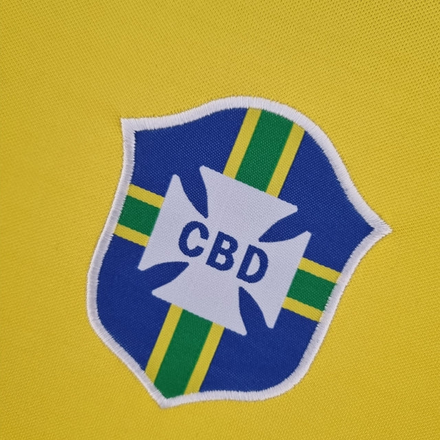 Camisa Brasil Titular 1970 - Versão Retrô Amarela