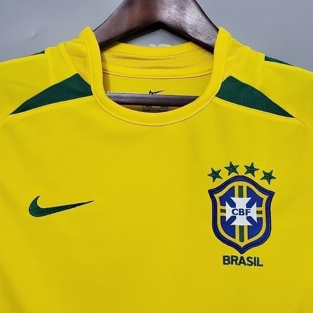 Camisa Brasil Titular 2002/03 - Versão Retrô Amarela