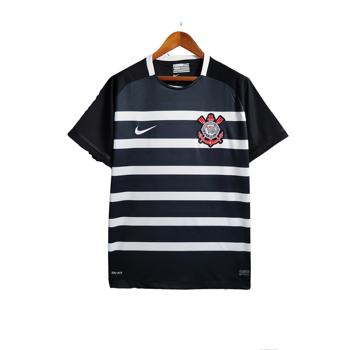 Camisa Corinthians Fora 14/15 - Versão Retrô Preta e Branca