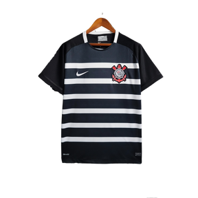 Camisa Corinthians Fora 14/15 - Versão Retrô Preta e Branca