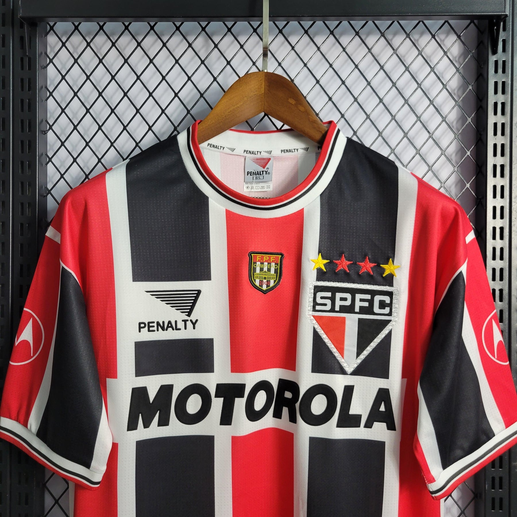 Camisa São Paulo Fora 2000 - Versão Retro Motorola + Penalty