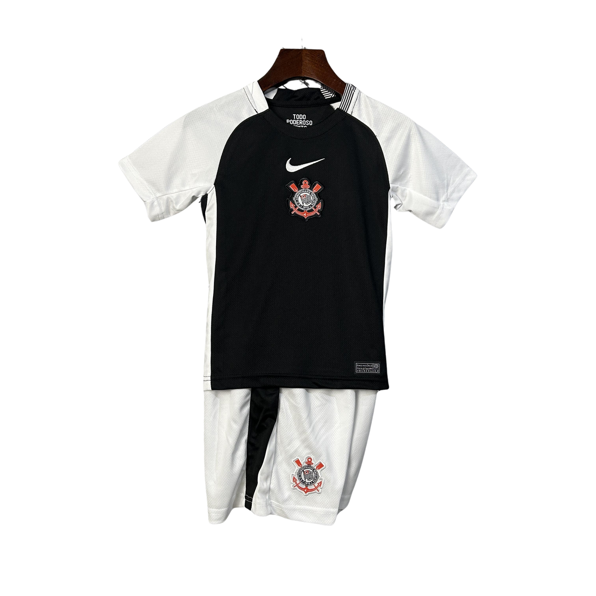 Conjunto Infantil Corinthians Fora 25/26 - Preto