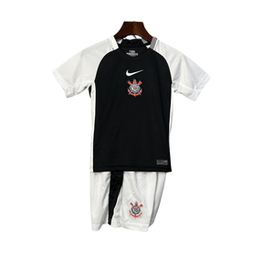 Conjunto Infantil Corinthians Fora 25/26 - Preto