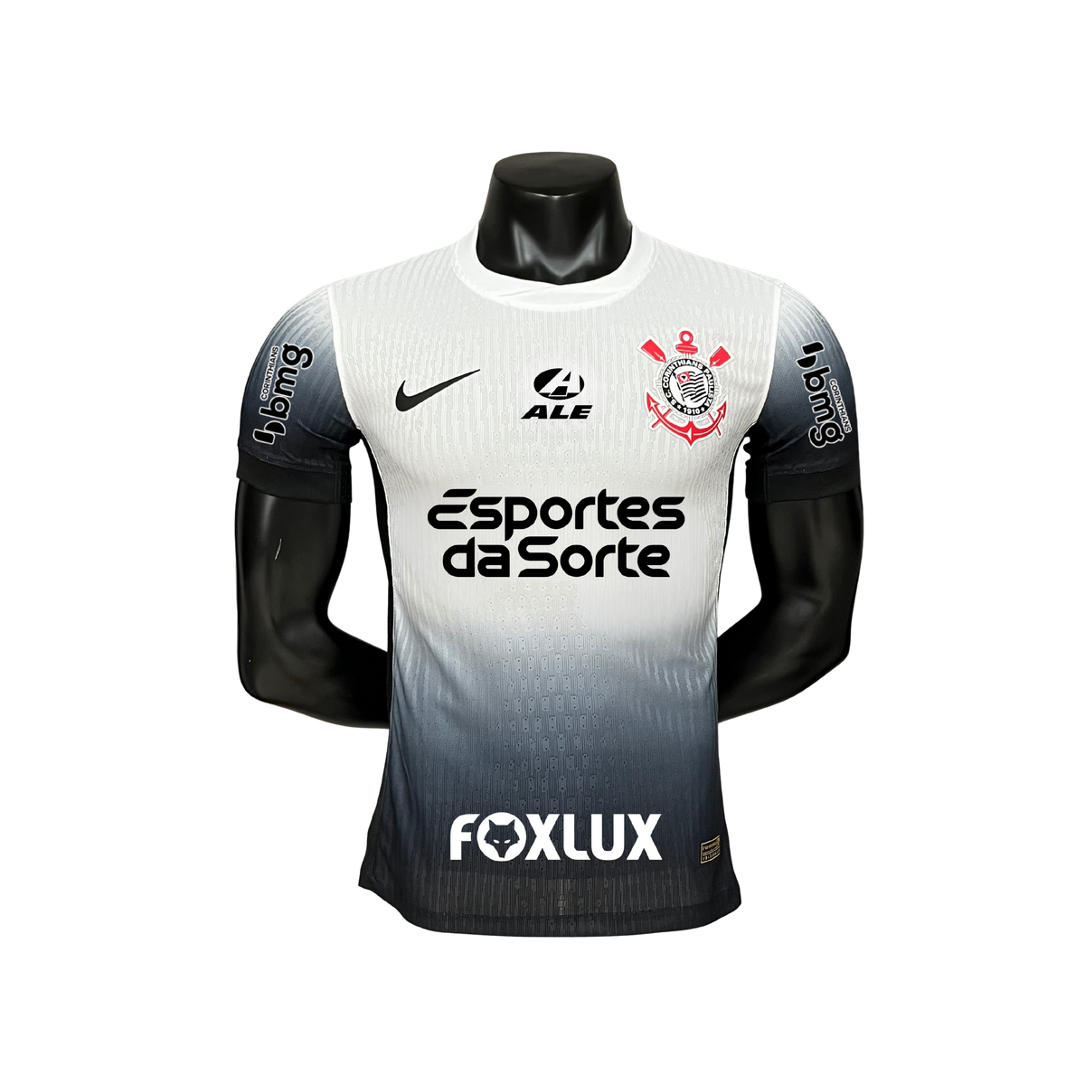 Camisa Corinthians Titular 2024/25 - Versão Jogador Preto e Branco