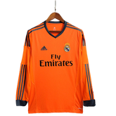 Camisa Real Madrid II Away 2013/14 Retrô (Manga longa) Laranja