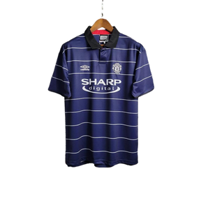 Camisa Retrô Manchester United Away Azul Umbro 1999/00 Masculino Azul