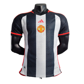 Camisa Manchester United Treino Adidas 2023/24 Jogador Preto e Branco