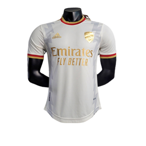 Camisa Arsenal edição especial Adidas Jogador 2023/24 Branco e Dourado