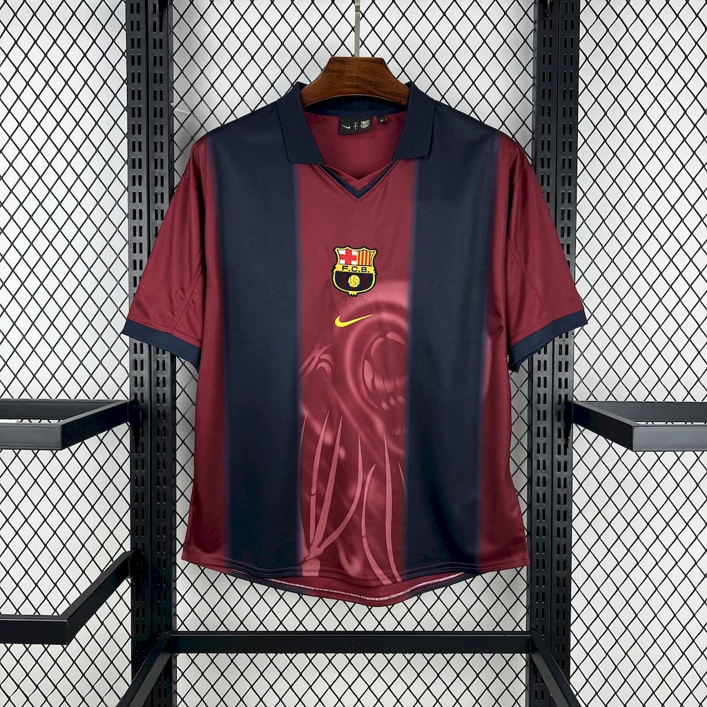 Camisa Barcelona Edição Especial 2000/01 - Versão Retro Skeleton Cactus Jack