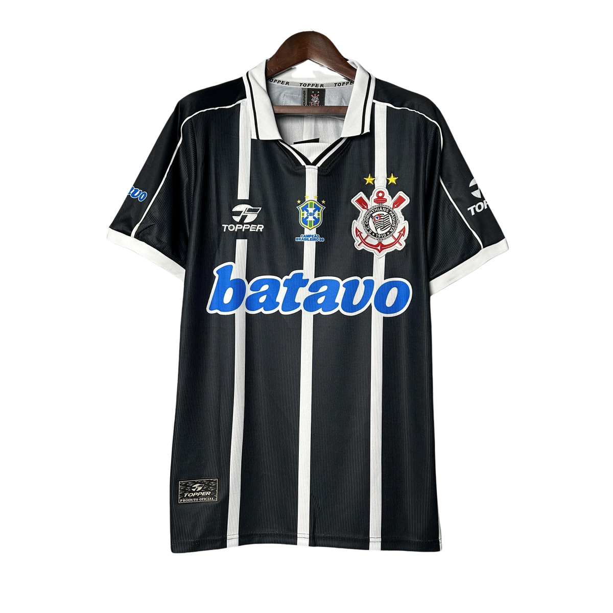 Camisa Corinthians 99/00 - Versão Retrô Preto e Branco Batavo