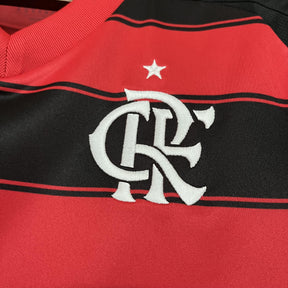 Camisa Flamengo Titular 25/26 - Feminina Baby Look Vermelha e Preta