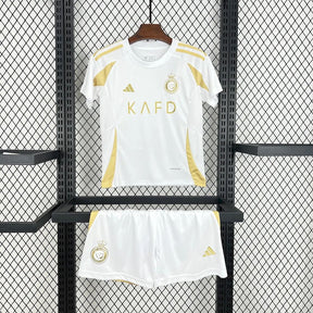 Conjunto Infantil Al Nassr III 24/25 - Branco e Dourado