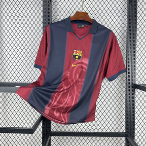 Camisa Barcelona Edição Especial 2000/01 - Versão Retro Skeleton Cactus Jack
