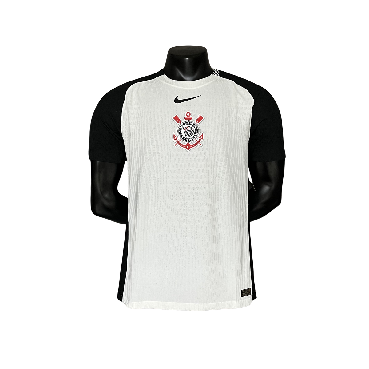 Camisa Corinthians Titular 2025/26 - Versão Jogador Preto e Branco