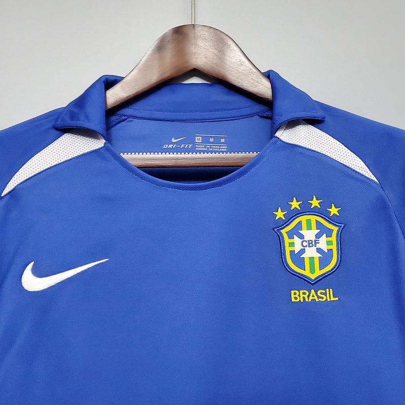 Camisa Brasil Fora 2002/03 - Versão Retrô Azul