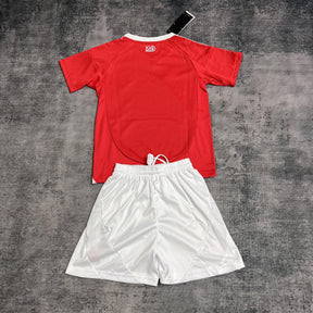 Conjunto Infantil Internacional Titular 2025/26 - Vermelho e Branco