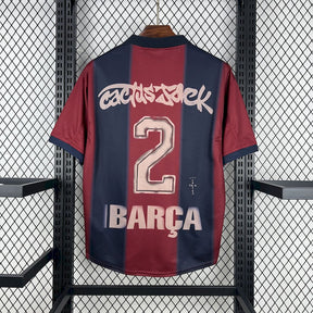 Camisa Barcelona Edição Especial 2000/01 - Versão Retro Skeleton Cactus Jack