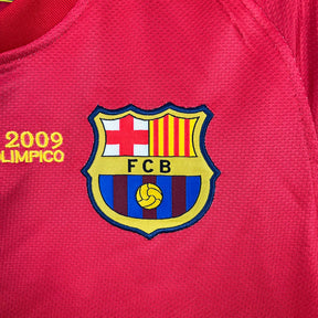 Camisa Retrô Barcelona I Home Nike 2008/09 UEFA Champions League Azul e Grená