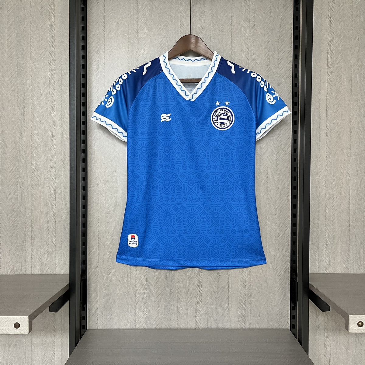 Camisa Bahia IV 24/25 - Azul Feminina Baby Look