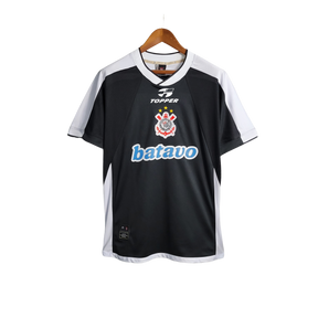 Camisa Corinthians Titular 2000 - Versão Retro Preta e branca