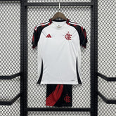 Conjunto Infantil Flamengo Fora 25/26 - Branca
