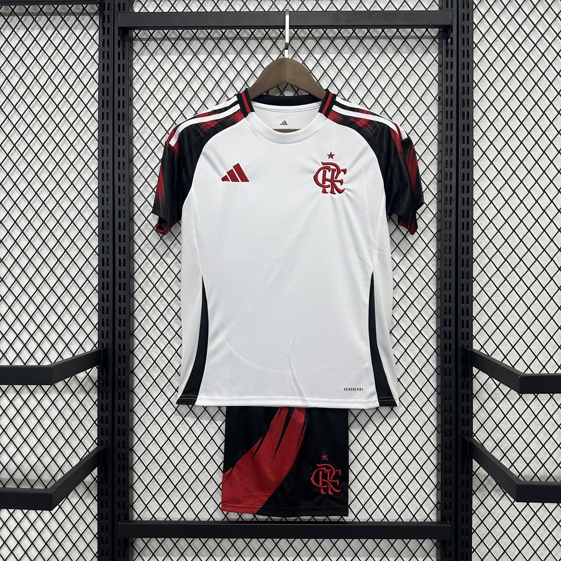 Conjunto Infantil Flamengo Fora 25/26 - Branca