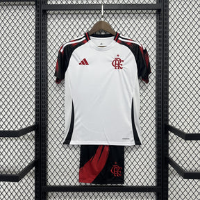 Conjunto Infantil Flamengo Fora 25/26 - Branca