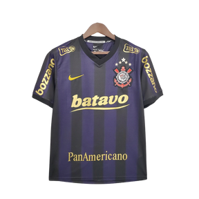 Camisa Corinthians Third 09/10 - Versão Retrô Roxa e preta