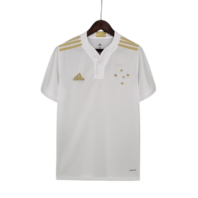 Camisa Cruzeiro Fora 21/22 - Branco e Dourado