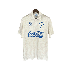 Camisa Cruzeiro Fora 93/94 - Versão Retrô Coca-Cola Branca