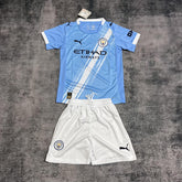 Conjunto Infantil Manchester City Titular 25/26 - Azul
