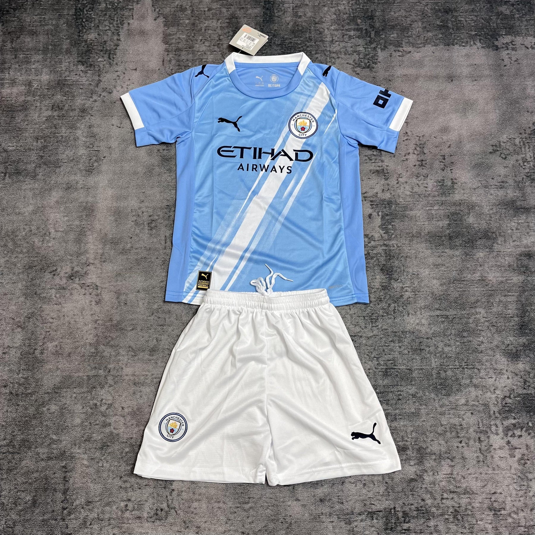 Conjunto Infantil Manchester City Titular 25/26 - Azul