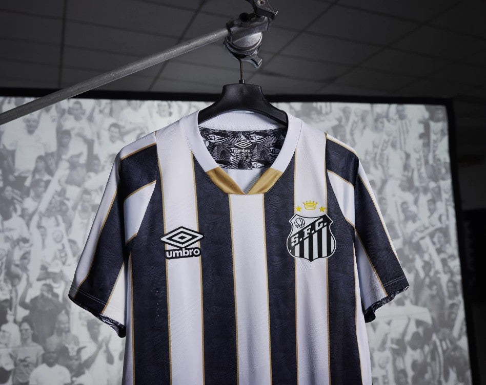 Camisa Santos Fora 24/25 - Preta e Branca