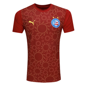 Camisa Bahia III 25/26 - Vermelho e Dourado Sol (Pré-Venda)