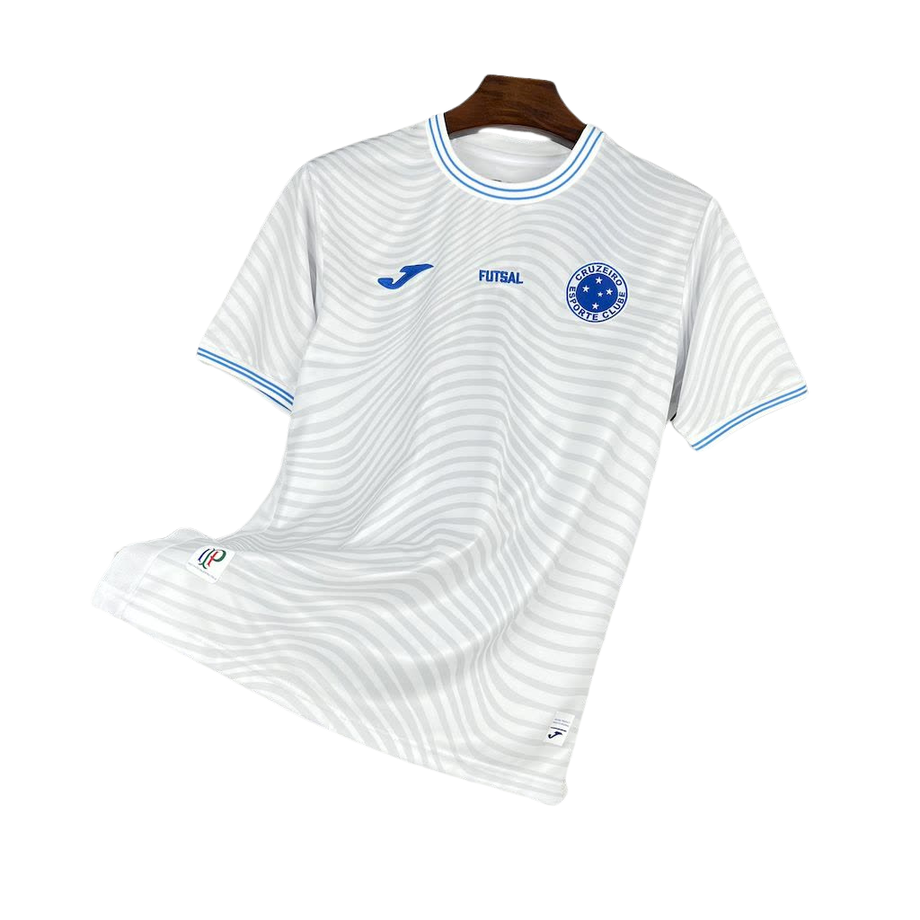 Camisa Cruzeiro Fora 25/26 - Branco Futsal Joma