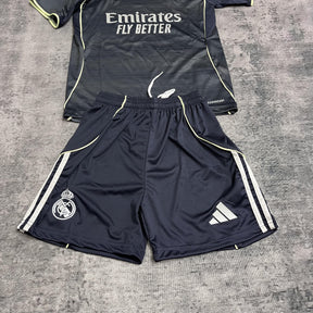 Conjunto Infantil Real Madrid Fora 25/26 - Cinza