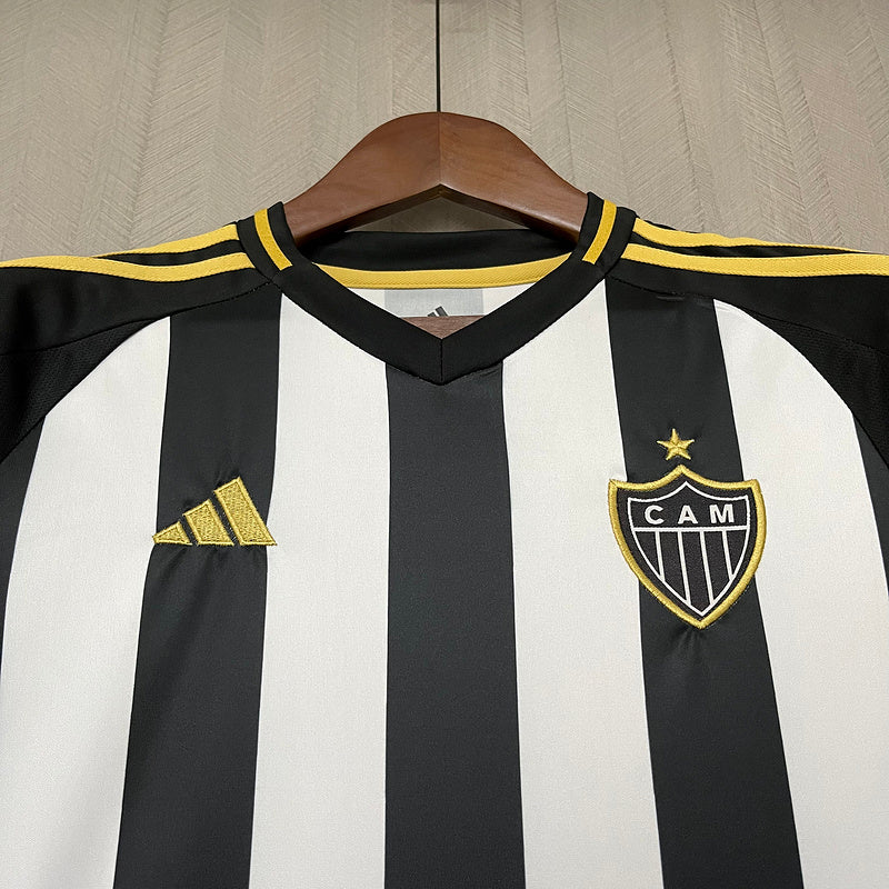 Conjunto Infantil Galo Titular 25/26 - Preto e Dourado