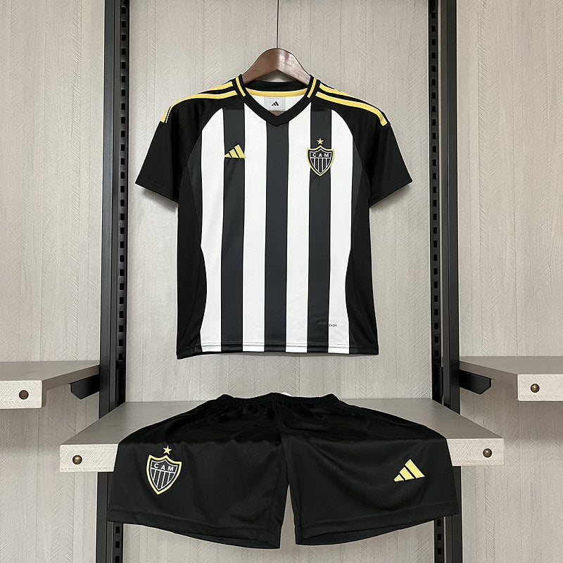Conjunto Infantil Galo Titular 25/26 - Preto e Dourado