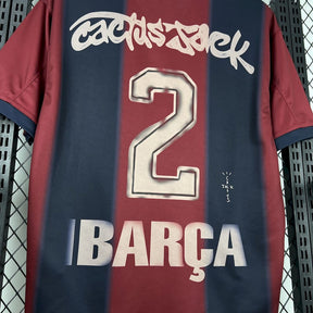 Camisa Barcelona Edição Especial 2000/01 - Versão Retro Skeleton Cactus Jack