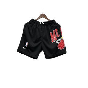 Shorts NBA Miami Heat 23/24 Casual - Nike - Vermelho - Branco - Preto