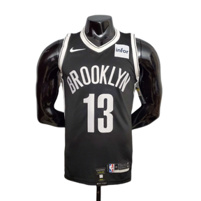 Camisa Regata Brooklyn Nets Preta e Branca - Nike - Masculina