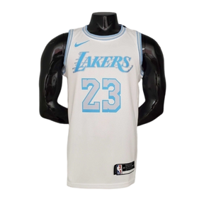 Camisa Regata Los Angeles Lakers Branca Crew Neck - Nike - Masculina