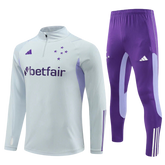 Conjunto de Frio Cruzeiro 24/25 - Branco e Roxo