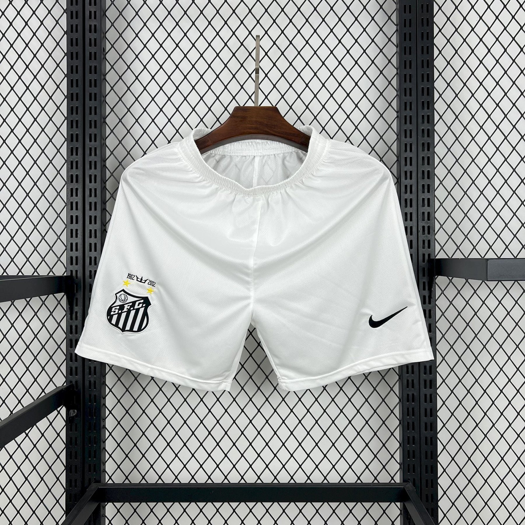 Shorts Santos Titular 11/12 - Branco Retrô