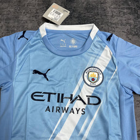 Conjunto Infantil Manchester City Titular 25/26 - Azul