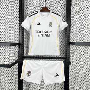Conjunto Infantil Real Madrid Titular 25/26 - Branco