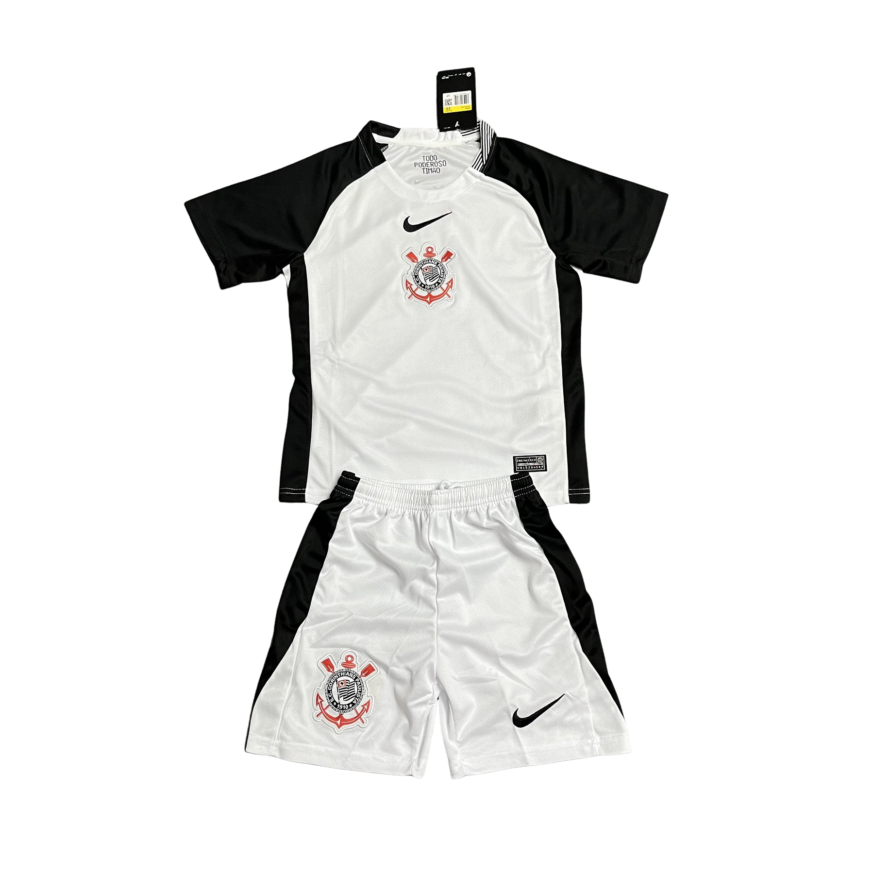 Conjunto Infantil Corinthians Titular 25/26 - Branco
